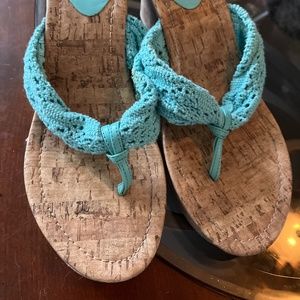 Turquoise sandals